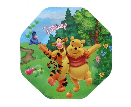 Товар распродан - Бумажные тарелки диам.18 см Винни Пух уп. 10 шт - Одноразовая посуда, фото 1