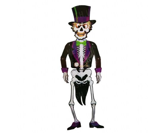 Товар распродан - Декор настенный 150 см Скелет во фраке - Аксессуары для праздника, фото 1