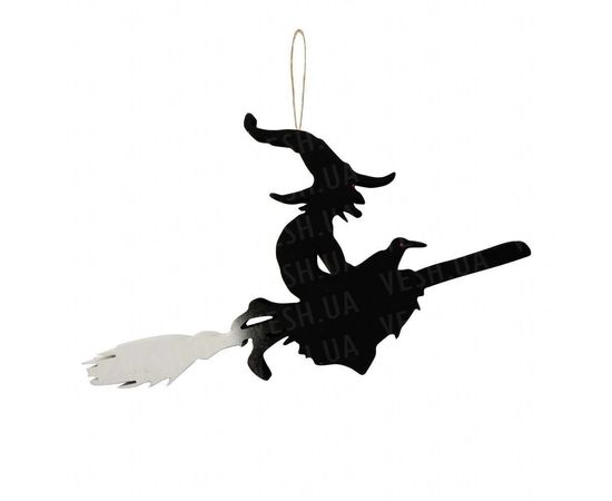 Товар распродан - Декор объемный Ведьма на метле - Аксессуары для праздника, фото 1