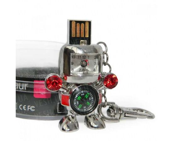 Товар распродан - Флешка 8 Gb металл Робот с часами и компасом - Флеш накопители, фото 1