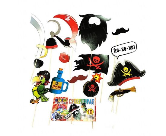 Товар распродан - Фотобутафория Пират детская 16 предметов - Карнавальные аксессуары, фото 1