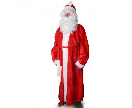 Товар распродан - Карнавальный костюм Деда Мороза меховой красный - Карнавальные костюмы мужские, фото 1