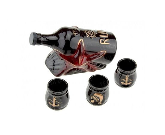 Товар распродан - Коньячный набор Ром Морская звезда, 4 предмета, производство Украина, 586032082 - Бутылки фляги бутыли, фото 1