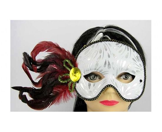 Товар распродан - Маска Венеция перья справа,3 вида - Карнавальные маски, фото 1