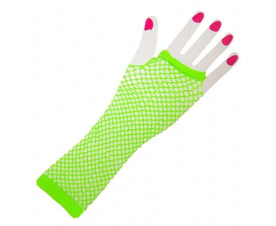 Товар распродан - Митенки длинные салатовые - Перчатки варежки, фото 1