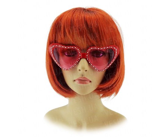 Товар распродан - Очки Сердце со стразами - Карнавальные аксессуары, фото 1