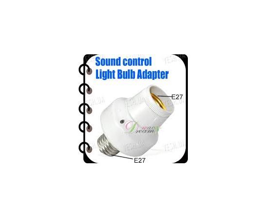 Патрон переходник E27 в E27 (стандартный цоколь) влючение освещения от звука (хлопка), фото 1