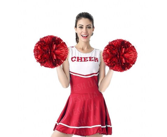 Товар распродан - Помпон черлидера Pom Poms красный - Карнавальные аксессуары, фото 1
