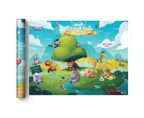 Товар распродан - Постер Мой первый год - Скретч карты путешествий, фото 1