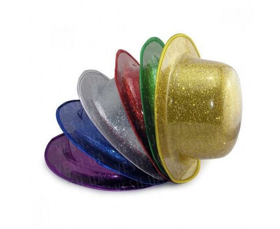 Товар распродан - Шляпа Котелок Пластик Блестящая - Карнавальные шляпы, фото 1