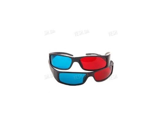 Красно - синие анаглифные облягающие 3D стерео очки в пластиковой оправе (модель 3DS), фото 1 Красно - синие анаглифные облягающие 3D стерео очки в пластиковой оправе (модель 3DS), фото 1