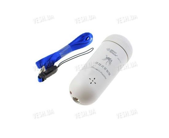 2-х режимный ультразвукой отпугиватель комаров и насекомых с LED фонариком для ношения на шее на шнурке (модель AR112), фото 1 2-х режимный ультразвукой отпугиватель комаров и насекомых с LED фонариком для ношения на шее на шнурке (модель AR112), фото 1