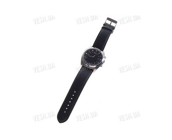 Стильные механические bluetooth часы с определителем номера, виброзвонком и мини экраном черные, фото 1