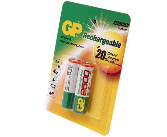 Аккумулятор AA GP 2500 mAh, фото 1