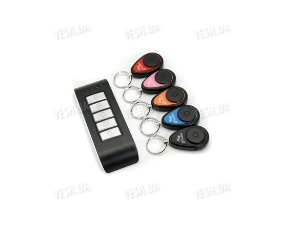 Комплект из 5-ти беспроводных брелков - сигнализаторов для поиска ключей и других вещей с пультом управления - расстояние до 20 метров, фото 1 Комплект из 5-ти беспроводных брелков - сигнализаторов для поиска ключей и других вещей с пультом управления - расстояние до 20 метров, фото 1
