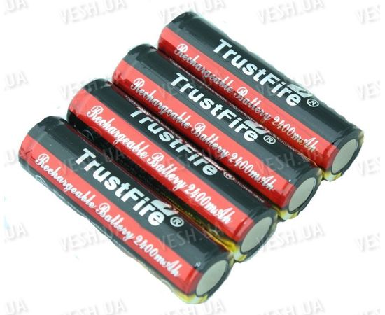 Аккумулятор 18650 2400mAh TrustFire (Защищен), фото 1