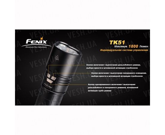 Фонарь Fenix TK51 XM-L2 (U2) : -TK серия, фото 4