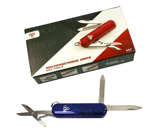 Нож Ego A03 брелок, синий : -Ножи EGO Tools, фото 2
