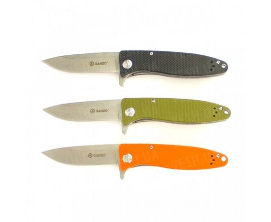 Нож Ganzo G728 (черный, зеленый, оранжевый) : -Ножи Ganzo, фото 5