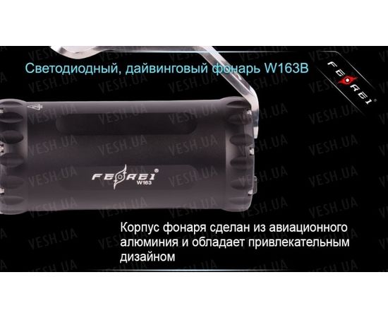 Фонарь для дайвинга Ferei W163B CREE XM-L2 (теплый свет диода) : -Фонари Ferei, фото 22