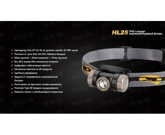Фонарь Fenix HL25 XP-G2 (R5) : -HL серия, фото 16