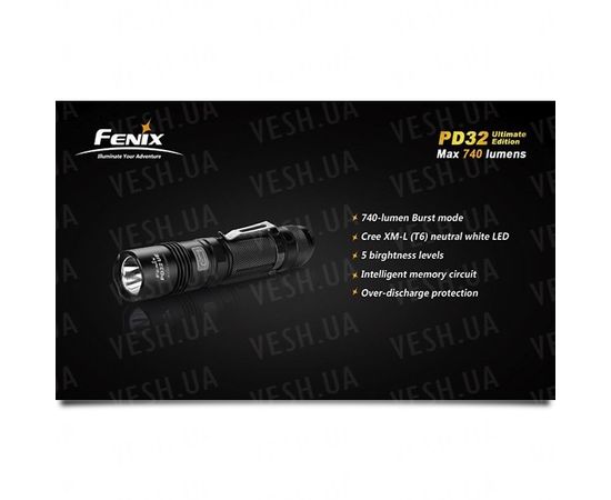Фонарь Fenix PD32 Ultimate Edition Cree XM-L (T6) neutral white : -PD серия, фото 9