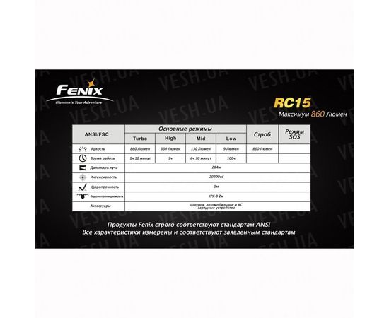 Фонарь Fenix RC15 Cree XM-L (U2) : -RC / UC серия, фото 18 Фонарь Fenix RC15 Cree XM-L (U2) : -RC / UC серия, фото 18