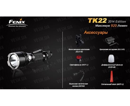 Фонарь Fenix TK22 (2014 Edition) Cree XM-L2 (U2) LED : -TK серия, фото 13