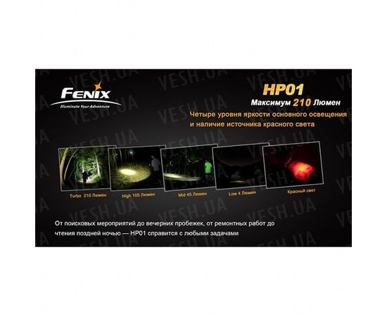 Фонарь Fenix HP01 XP-G (R5) : -HP серия, фото 6