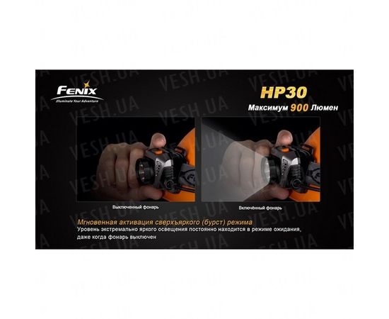 Фонарь Fenix HP30 XM-L2, желтый : -HP серия, фото 2 Фонарь Fenix HP30 XM-L2, желтый : -HP серия, фото 2