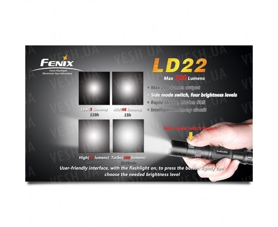 Фонарь Fenix LD22 Cree XP-G (S2) : -LD серия, фото 12 Фонарь Fenix LD22 Cree XP-G (S2) : -LD серия, фото 12