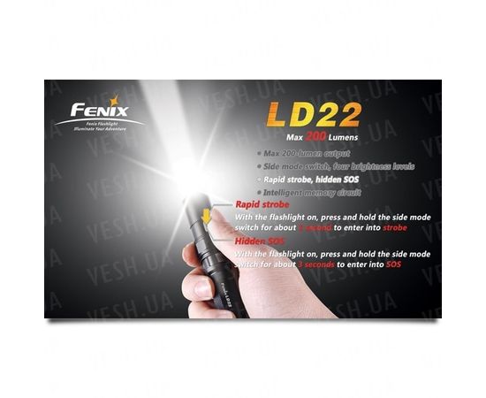 Фонарь Fenix LD22 Cree XP-G (S2) : -LD серия, фото 11 Фонарь Fenix LD22 Cree XP-G (S2) : -LD серия, фото 11