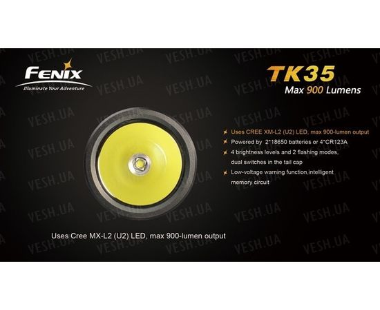 Фонарь Fenix TK35 Cree XM-L2 (U2) LED : -TK серия, фото 7 Фонарь Fenix TK35 Cree XM-L2 (U2) LED : -TK серия, фото 7
