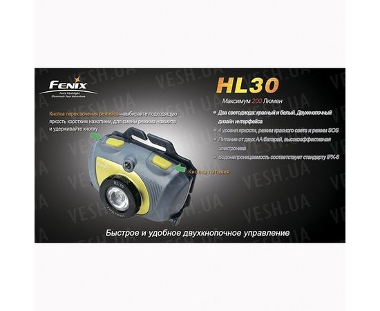Фонарь Fenix HL30 Cree XP-G (R5), серо-зеленый : -HL серия, фото 16