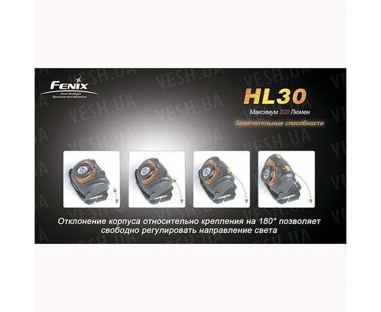 Фонарь Fenix HL30 Cree XP-G (R5), серо-зеленый : -HL серия, фото 3