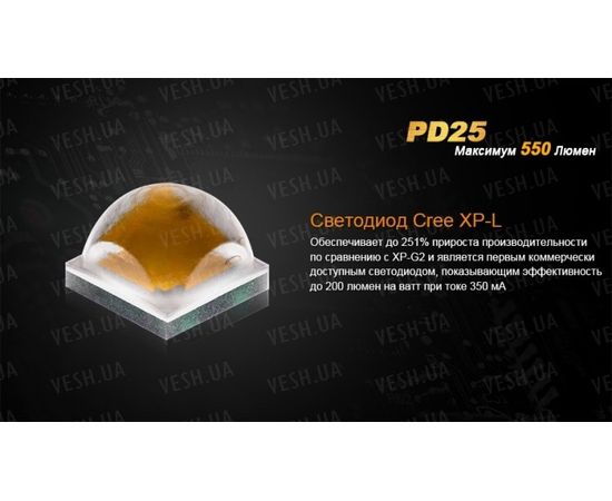 Фонарь Fenix PD25 Cree XP-L : -PD серия, фото 4 Фонарь Fenix PD25 Cree XP-L : -PD серия, фото 4