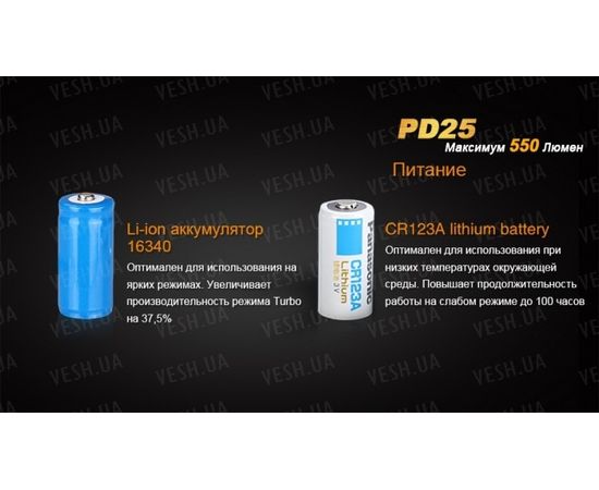 Фонарь Fenix PD25 Cree XP-L : -PD серия, фото 9 Фонарь Fenix PD25 Cree XP-L : -PD серия, фото 9