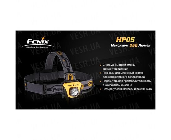 Фонарь Fenix HP05 XP-G (R5), серый : -HP серия, фото 13