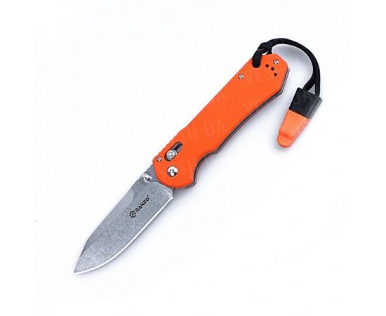 Нож Ganzo G7452-WS (черный, оранжевый, зеленый) : -Ножи, фото 2