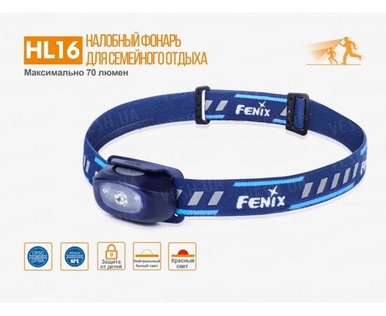 Фонарь Fenix HL16 Cree XP-E2 R3 Neutral White (синий, розовый, желтый) : -HL серия, фото 21