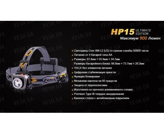 Фонарь Fenix HP15UE Cree XM-L2(U2) : -HP серия, фото 15