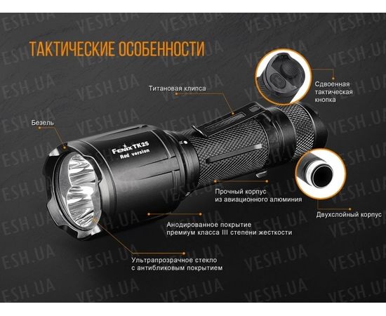 Фонарь Fenix TK25 Red XP-G2 : -TK серия, фото 14
