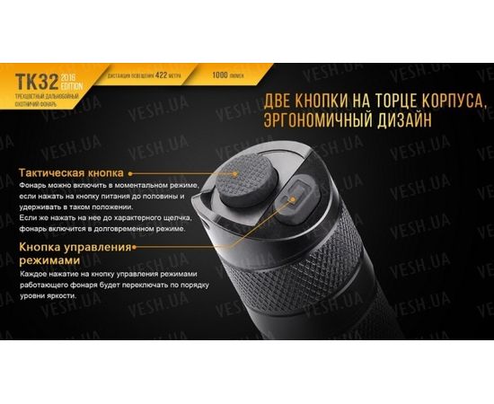 Фонарь Fenix TK32 Cree XP-L HI V3 2016 Edition : -TK серия, фото 13 Фонарь Fenix TK32 Cree XP-L HI V3 2016 Edition : -TK серия, фото 13
