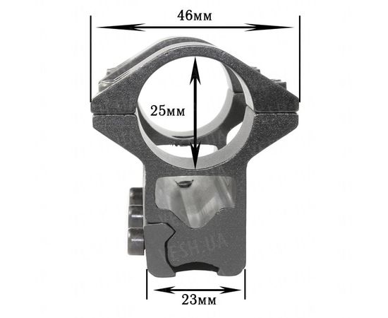 Крепление на оружие для фонаря 2x25mm Ring (планка Вивера 10 мм) : -Аксессуары к фонарям, фото 2