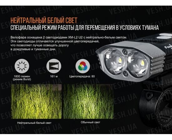 Велофара Fenix BC30R 2017 Cree XM-L2 (U2) : -BT / BC серия, фото 11 Велофара Fenix BC30R 2017 Cree XM-L2 (U2) : -BT / BC серия, фото 11