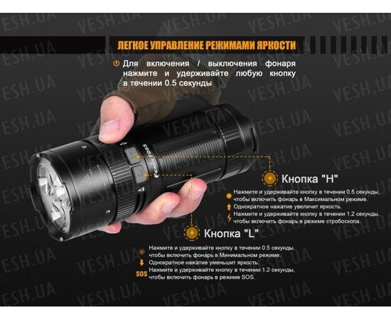 Фонарь Fenix FD65 Cree XHP35 HI LED : -FD серия, фото 15