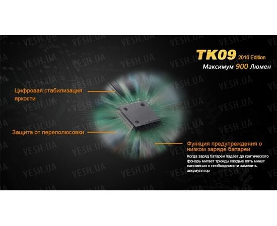 Тактический фонарь Fenix TK09 XP-L HI LED : -TK серия, фото 14 Тактический фонарь Fenix TK09 XP-L HI LED : -TK серия, фото 14