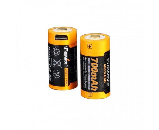 Аккумулятор 16340 Fenix ARB-L16 700U (700mAh) : -Элементы питания и ЗУ, фото 3