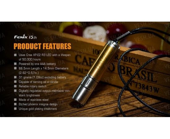 Фонарь Fenix F15 Cree XP-E2 R3 : -E серия, фото 15