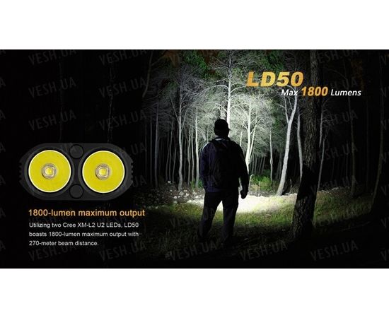 Фонарь Fenix LD50 XM-L2 (U2) : -LD серия, фото 7